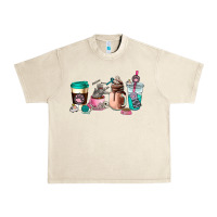 Sandshell cat  coffee cup Urban Heavy Tee - AdoDesignShop