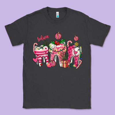 Pink Christmas Teeth Classic Tee Designed By Adodesignshop