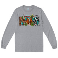 Heather Grey longhorn mom Long Sleeve Tee - AdoDesignShop