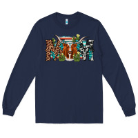 Navy longhorn mom Long Sleeve Tee - AdoDesignShop