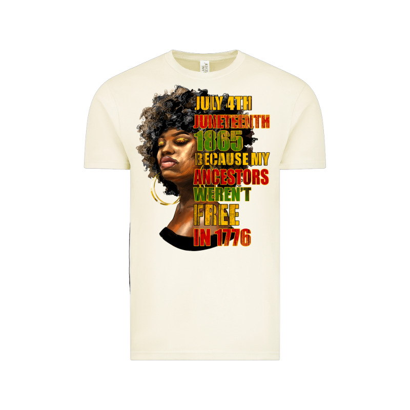 Juneteenth 1885 Because My Ancestors Weren't Free In 1776 Black Woman Vintage Tee by HRA Design Shop | Teevron