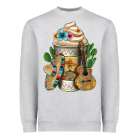 Heather Grey mexican hot coffee cup Heavyweight Sweatshirt - FaDigitalArtStudio
