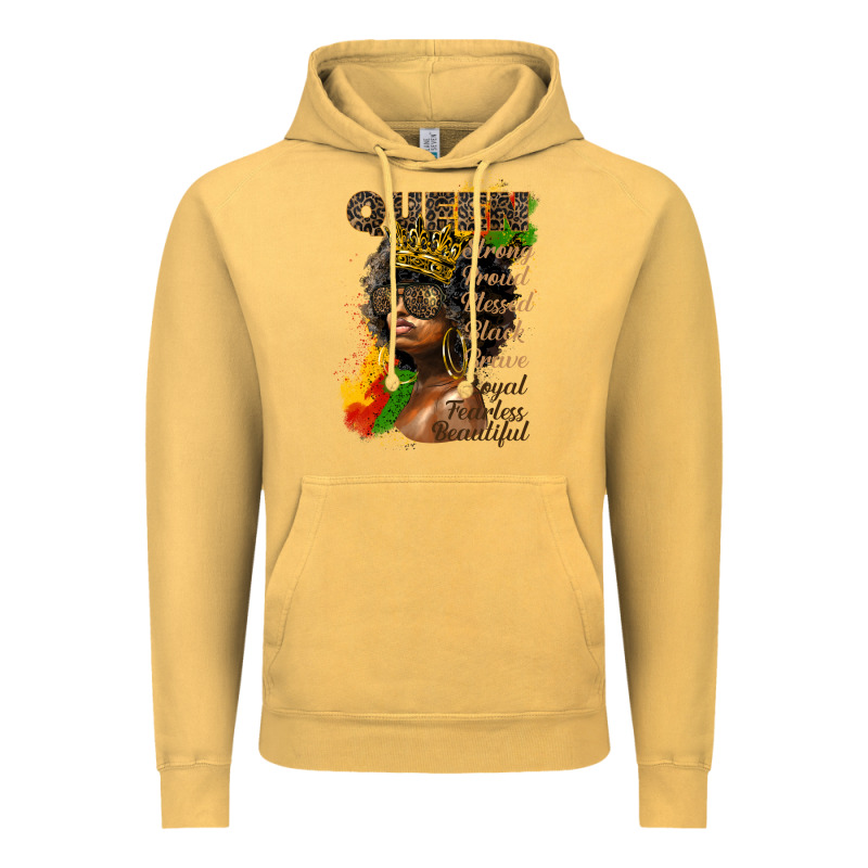 Afro Queen Juneteenth Vintage Hoodie by HRA Design Shop | Teevron