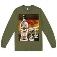 Army Green martini Long Sleeve Tee - AdoDesignShop