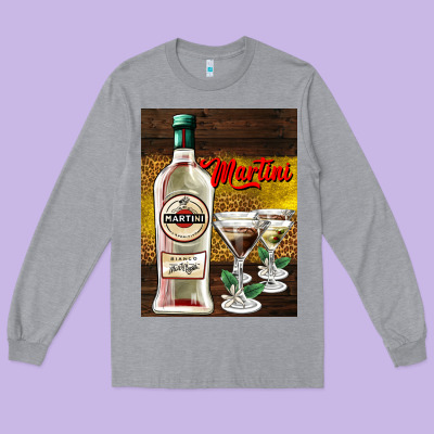 Martini Long Sleeve Tee Designed By Adodesignshop