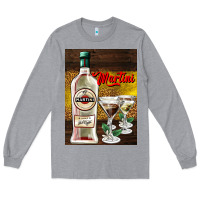 Heather Grey martini Long Sleeve Tee - AdoDesignShop