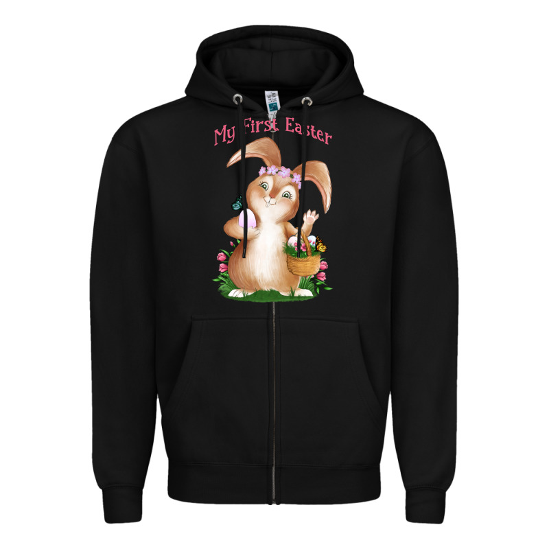 Babies First Easter Girls Zipper Hoodie by Jasminsmagicworld | Teevron