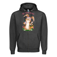 Charcoal Heather Babies First Easter Girls Zipper Hoodie - Jasminsmagicworld