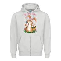 Dove Grey Babies First Easter Girls Zipper Hoodie - Jasminsmagicworld