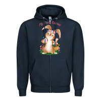 Navy Babies First Easter Girls Zipper Hoodie - Jasminsmagicworld