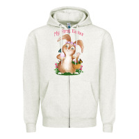 Oatmeal Heather Babies First Easter Girls Zipper Hoodie - Jasminsmagicworld