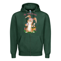 Sports Green Babies First Easter Girls Zipper Hoodie - Jasminsmagicworld