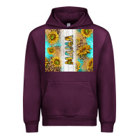 Mauve Wine western mother's day mama with turquoise and sunflowers and leopard tu Urban Hoodie - TumblerDesignByShophia