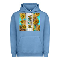 Pigment Pebble Blue western mother's day mama with turquoise and sunflowers and leopard tu Urban Hoodie - TumblerDesignByShophia