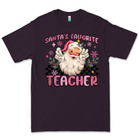 Plum santa's favorite teacher Premium Tee - MaliasSmallBusiness