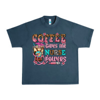 Midnight Navy coffee gives me nurse power Urban Heavy Tee - AdoDesignShop