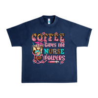 Navy coffee gives me nurse power Urban Heavy Tee - AdoDesignShop