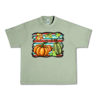 Oil Green fall pumpkin  background Urban Heavy Tee - BarkalooDesign