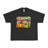 Pigment Black fall pumpkin  background Urban Heavy Tee - BarkalooDesign