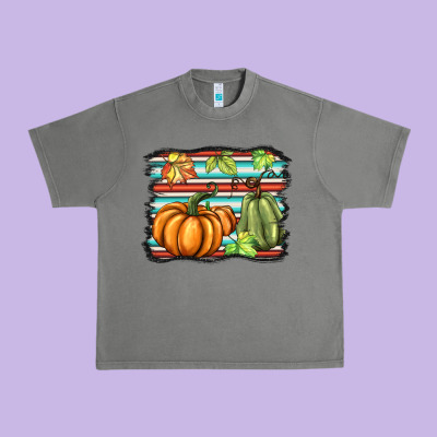 Fall Pumpkin  Background Urban Heavy Tee Designed By Barkaloodesign