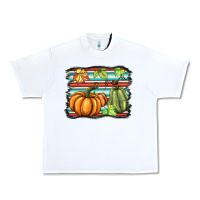 White fall pumpkin  background Urban Heavy Tee - BarkalooDesign