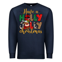 Navy have a holly jolly christmas Premium Sweatshirt - MaliasSmallBusiness