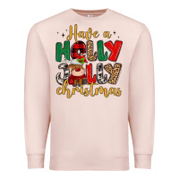 Pale Pink have a holly jolly christmas Premium Sweatshirt - MaliasSmallBusiness