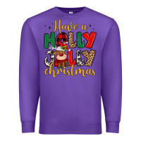 Purple have a holly jolly christmas Premium Sweatshirt - MaliasSmallBusiness