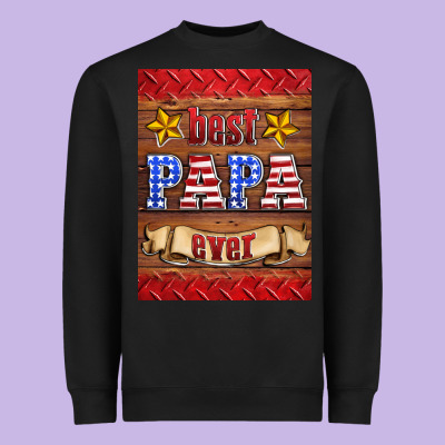 Best Papa Ever Air Freshener Heavyweight Sweatshirt Designed By Hra Design Shop