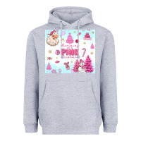Heather Grey dreaming of a pink christmas Heavyweight Hoodie - MaliasSmallBusiness