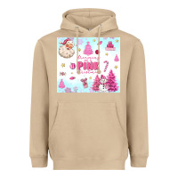 Mushroom dreaming of a pink christmas Heavyweight Hoodie - MaliasSmallBusiness