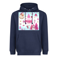 Navy dreaming of a pink christmas Heavyweight Hoodie - MaliasSmallBusiness