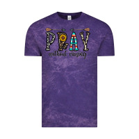 Cloud Purple pray whithout crasing Vintage Tee - CowhideDigitalArt