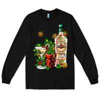 Black cocrtail martini and gift and snow Long Sleeve Tee - AdoDesignShop