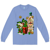 Colony Blue cocrtail martini and gift and snow Long Sleeve Tee - AdoDesignShop
