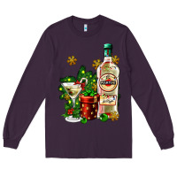 Plum cocrtail martini and gift and snow Long Sleeve Tee - AdoDesignShop