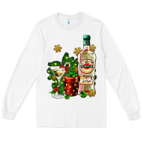 White cocrtail martini and gift and snow Long Sleeve Tee - AdoDesignShop