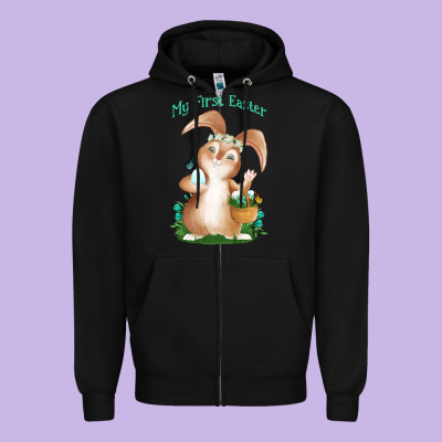 Babies First Easter Boys Zipper Hoodie Designed By Jasminsmagicworld