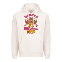 Pale Pink the queen is 33 long live the queen Premium Hoodie - Jasminsmagicworld