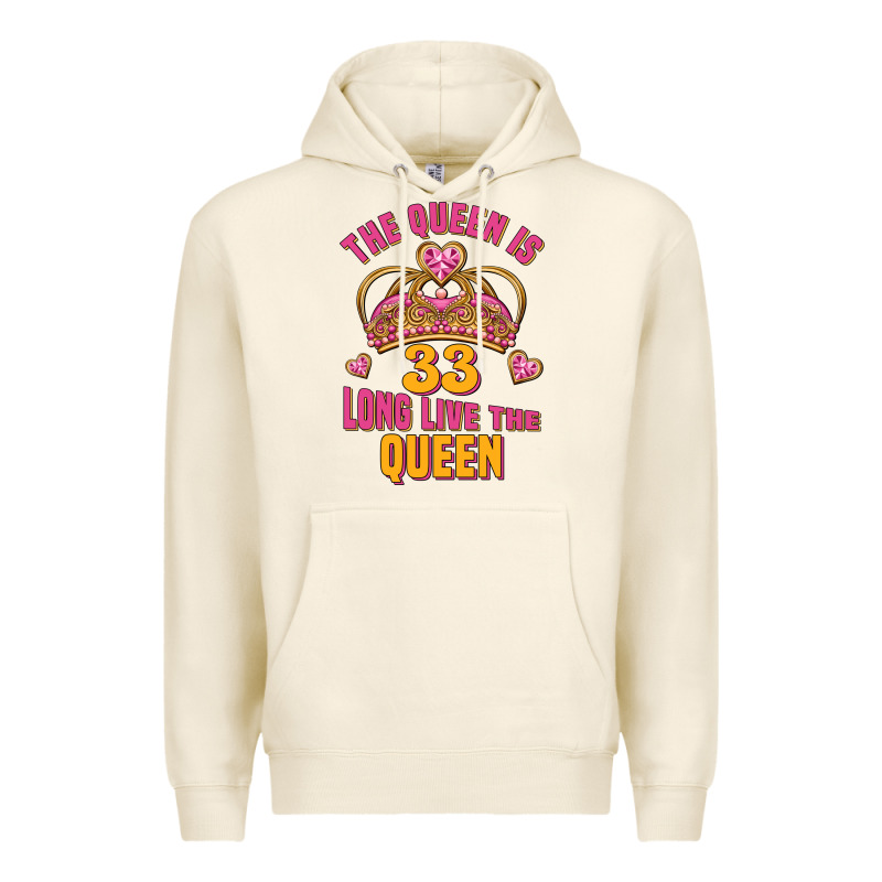 The Queen Is 33 Long Live The Queen Premium Hoodie by Jasminsmagicworld | Teevron