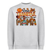 Heather Grey one thankful mama Heavyweight Sweatshirt - RacoonDesign