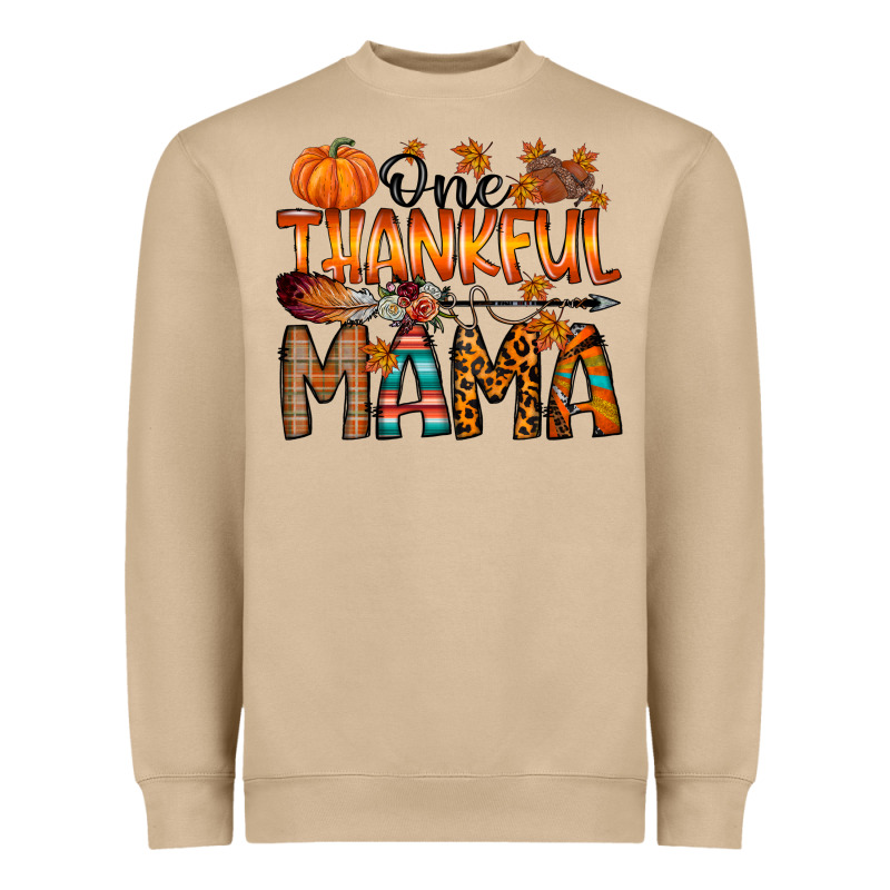 One Thankful Mama Heavyweight Sweatshirt by RacoonDesign | Teevron