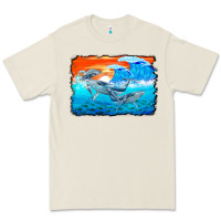 Bone humpback whale and wave background Premium Tee - BarkalooDesign