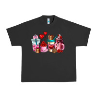 Pigment Black valentines day roses coffee cups Urban Heavy Tee - AdoDesignShop