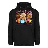 Black christmas calories no cuentan Heavyweight Hoodie - MaliasSmallBusiness