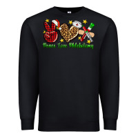 Black Peace love Phlebotomy Christmas Premium Sweatshirt - NancyCooperArtShop