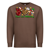 Chestnut Peace love Phlebotomy Christmas Premium Sweatshirt - NancyCooperArtShop