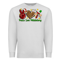 Dove Grey Peace love Phlebotomy Christmas Premium Sweatshirt - NancyCooperArtShop