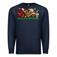 Navy Peace love Phlebotomy Christmas Premium Sweatshirt - NancyCooperArtShop