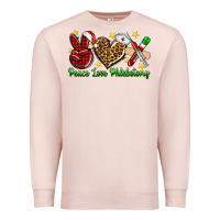 Peace Love Phlebotomy Christmas Premium Sweatshirt | Teevron